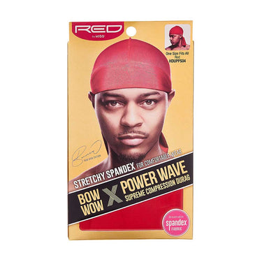 Red by Kiss Power Wave Silky Spandex Durag – Red HDUPPS04 - ANNS BEAUTY SUPPLY